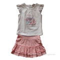 100% cotton jersey baby clothing set with a tank top and a skirt